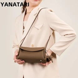 YANATARI underarm cowhide Genuine leather handbags women vintage shoulder bag female crossbody bags luxury high quality 2024