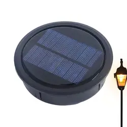 Solar Lantern Replacement Top LED Candle Light Floor Light Outdoor Camping Decor Christmas Automatically On/Off Waterproof