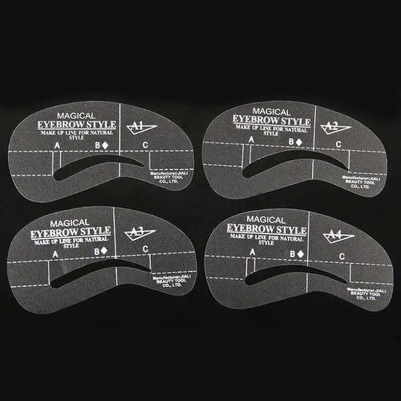24 modellen/sets van wenkbrauw wijziging sjabloon kit sjabloon vormgeven apparaat DIY gereedschap Thrush kaart raad slag sjabloon