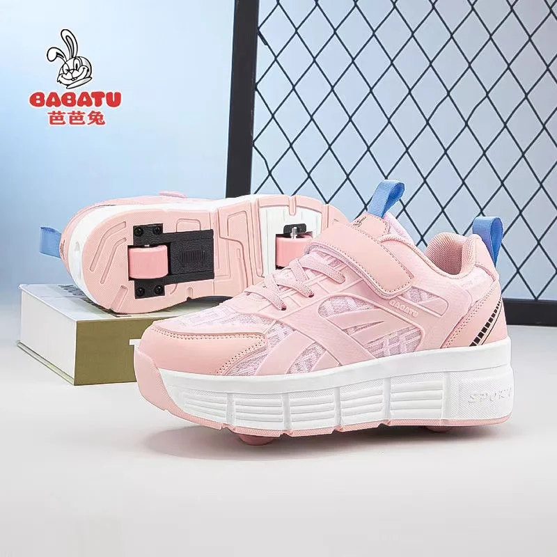 Scarpe da Skate a rotelle bambini autunno bambini moda Casual sport giocattolo giochi regalo ragazzi 4 ruote Sneakers ragazze stivali imbottiti