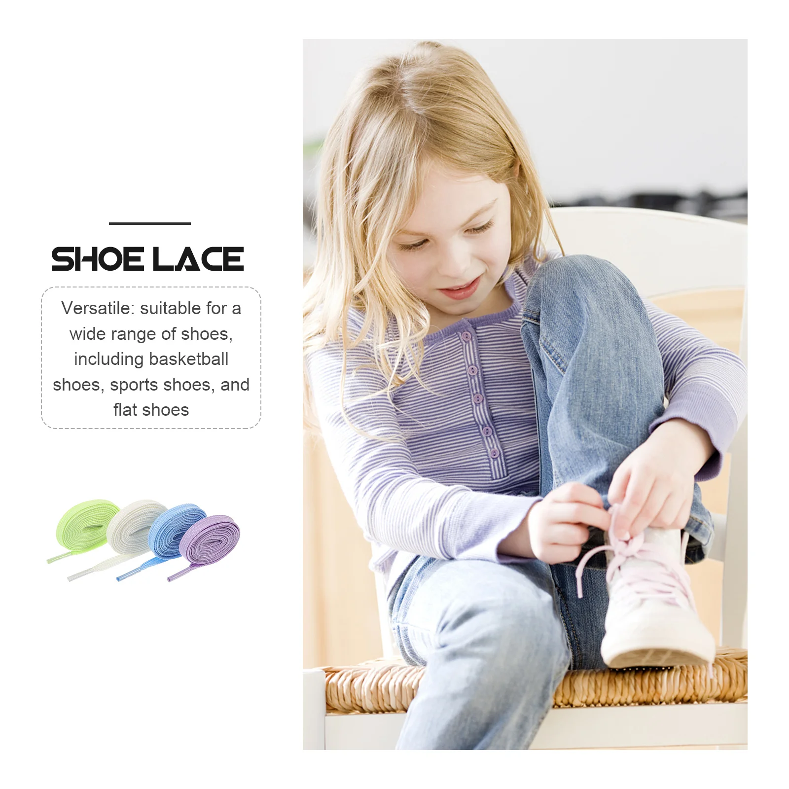 4 أزواج من أربطة الحذاء المضيئة المصنوعة من البوليستر المتين PP بتصميم مسطح ليلاً وربطات أحذية رياضية كاجوال مقاومة للاهتراء