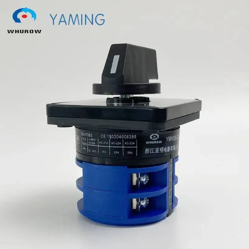 32A 660V Power Circuit Controle Selector Omschakeling Twee Polen Zilver Contact Aanpassen Rotary Cam Schakelaar YMW26 LW28 LW26-32/2