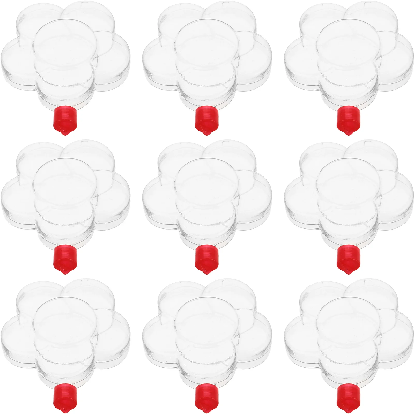 

10Pcs Plastic Sand Art Bottles Flower Shape Colored Containers DIY Craft Projects Kids Party Supplies Creative Fun