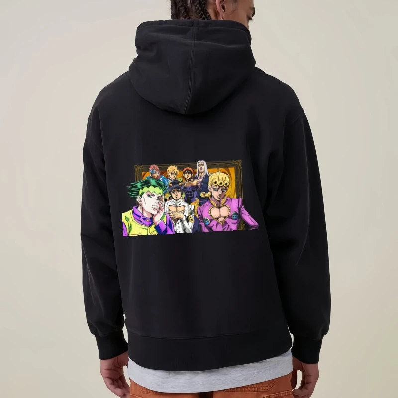 2025 JoJo's Bizarre Adventure Manga Hoodie Classic Stylish Comfortable Fabric Streetwear Harajuku Anime Pullover