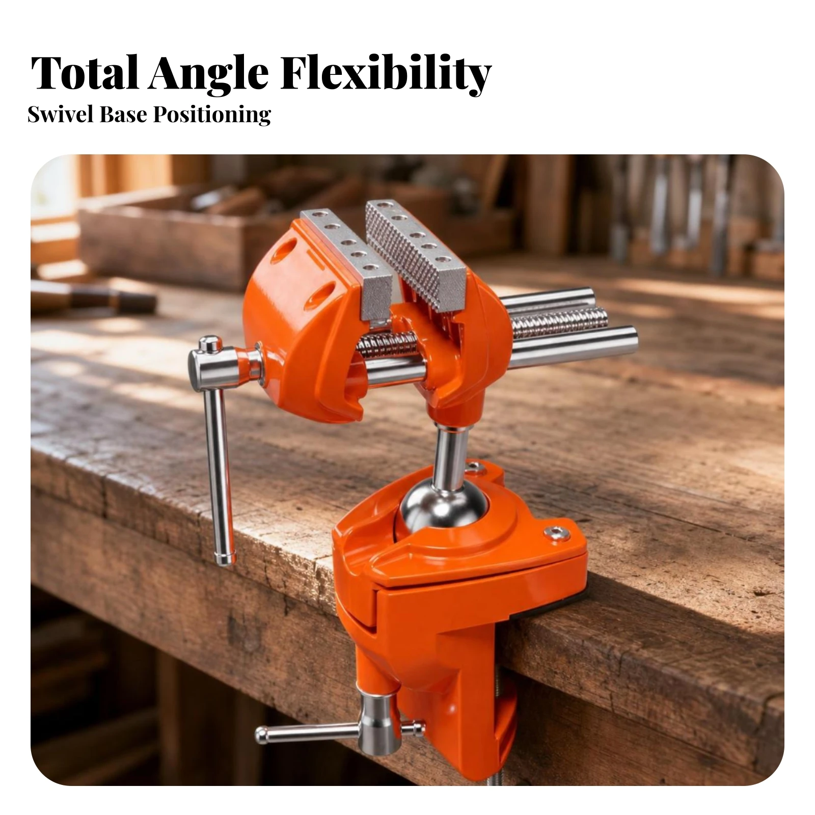 Bench Vise with Swivel Base 360 Degree Bench Vise Tool Universal Portable for Hobbyists, Model Making, Home Workshops