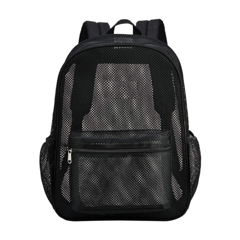 Mesh College Student Backpack Comfortable Shoulder Strap Fitness Bag Large-Capacity Breathable Wear-resistant for Outdoor Sports