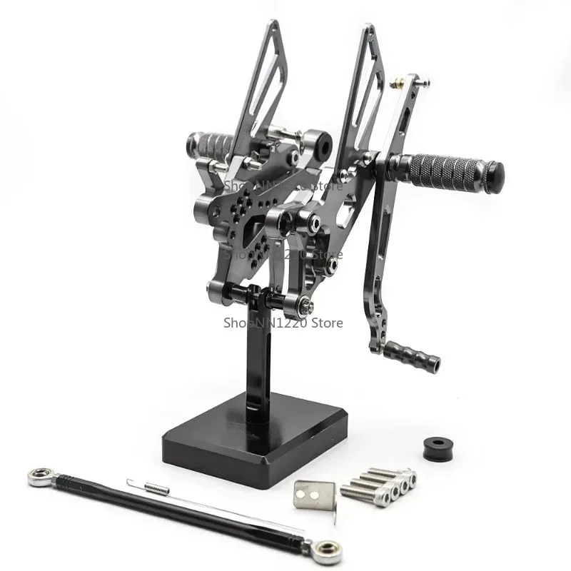 ل YZFR6 YZF-R6 YZF R6 2006 2007 2008 - 2022 CNC الألومنيوم دراجة نارية قابل للتعديل Rearset Footpeg القدم الوتد الخلفية مجموعة دواسة