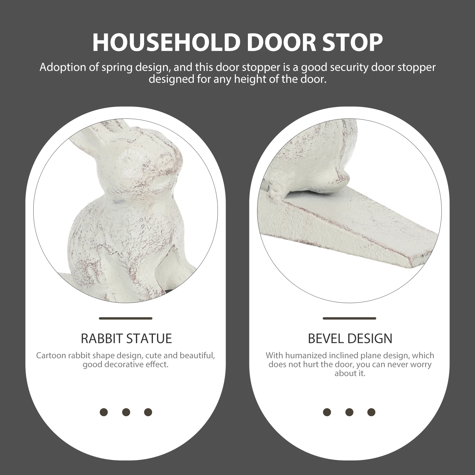 

Creative Cartoon Wedge Stopper Heavy Duty Anti Slip Doorstop For Home Decor Retro Style Wall Protector No Noise Anti Collision