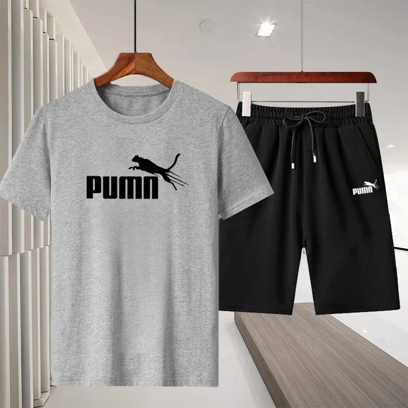 

High-quality men's comfortable summer fashion printed sportswear sets, casual suits, men's short pants sets