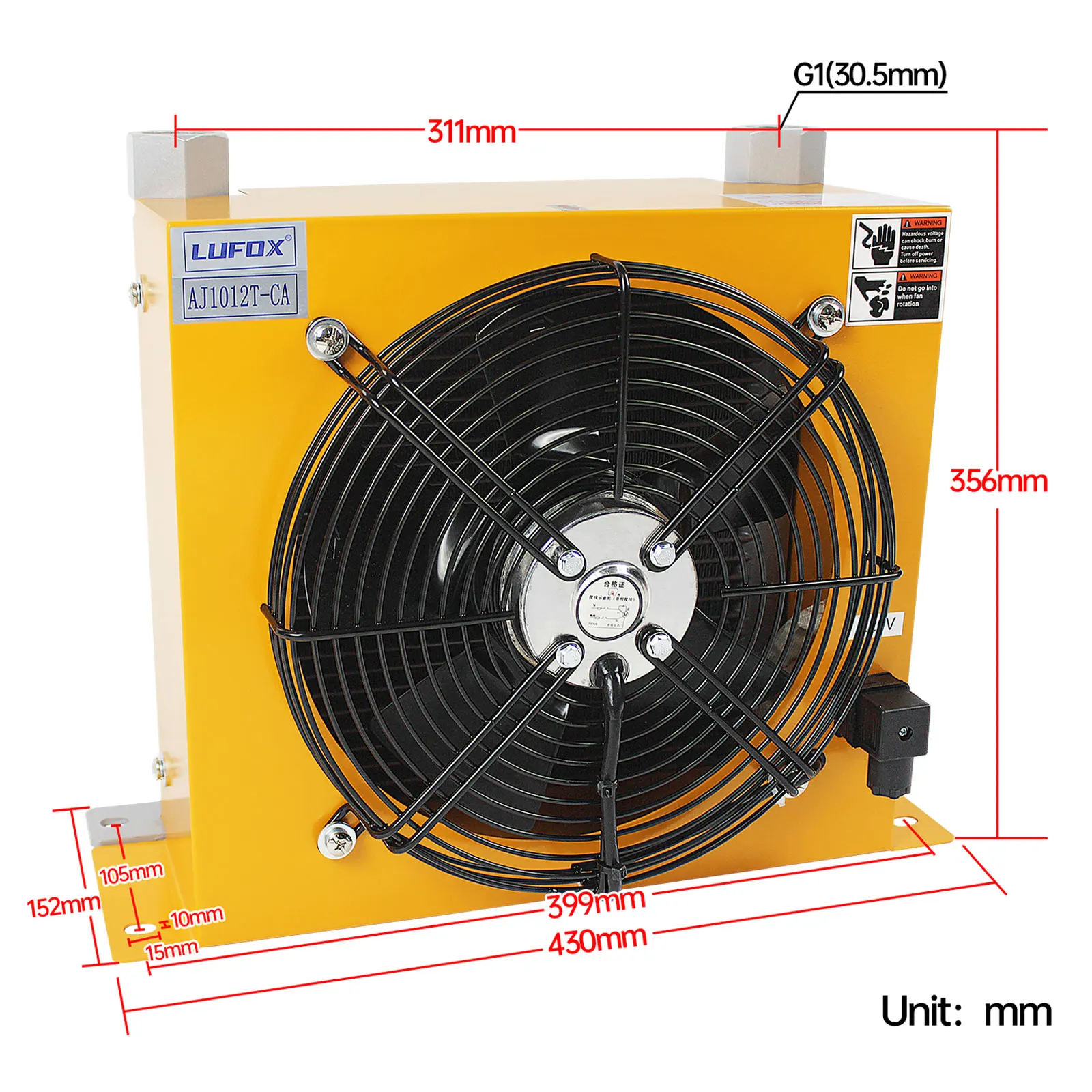 AJ1012T-CA 100L/min Flowหม้อน้ําน้ํามันCoolingแลกเปลี่ยนความร้อนหม้อน้ําน้ํามันCoolerแผ่นPinแลกเปลี่ยนความร้อนHydraulics