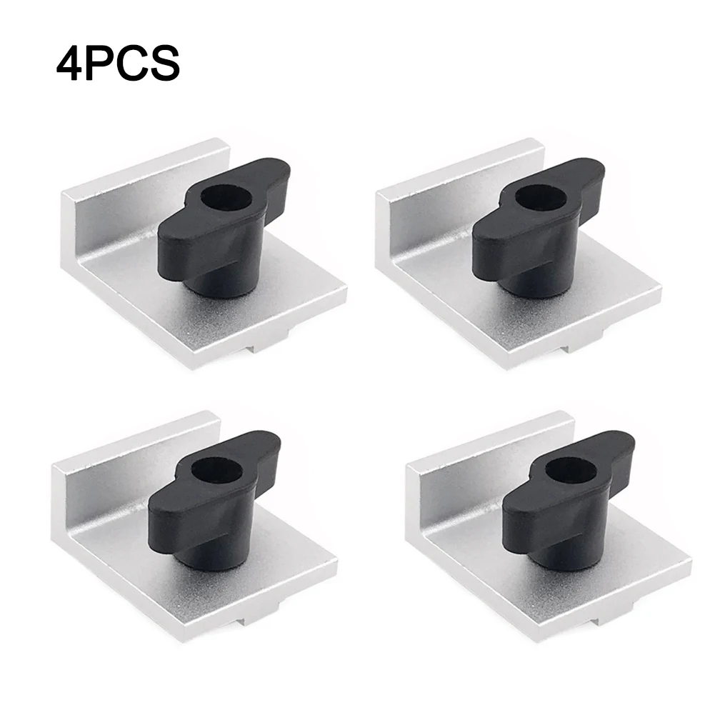 4PCS Bi-Directional Short Stop Kit T Track Stop Block For Woodworking T-Track Table System Measuring Layout Tools Accessories