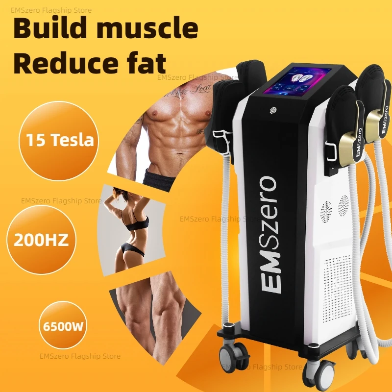 EMSzero RF EMS máquina para esculpir adelgazamiento corporal Profesional EMS escultura corporal estimulación muscular eliminación de grasa 4 mango