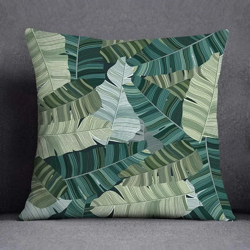 Modern Simple dark green Flower Animal Pattern Cushion Cover Home Living Room Office Sofa Decorative Pillow Case