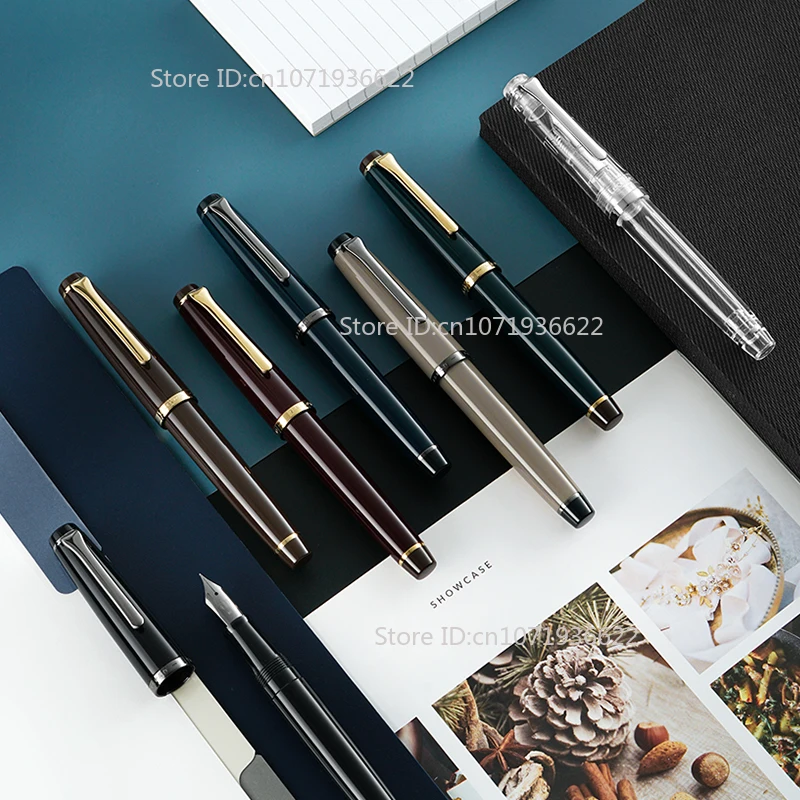 Limited SAILOR PROFIT JUNIOR White Ghost Fountain Pen Cigar Flat Top Dark Transfer Stone Steel Nib 11-9924/11-0222 Writing Gift