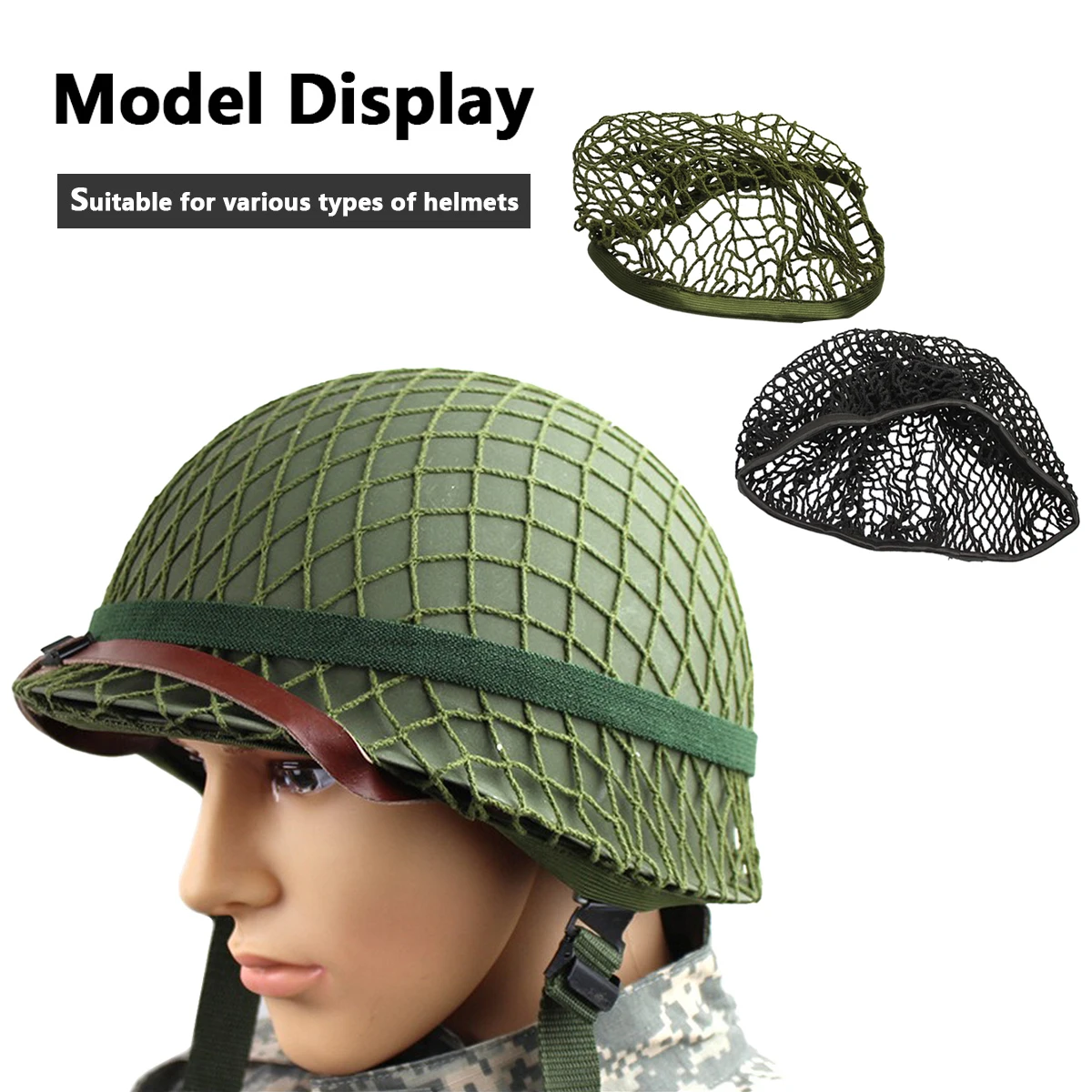 Tactics Helmet Net Cover Camouflage Net Cover Helmet Hunting Green Nylon Outdoor Camping Hiking For M1 M35 M88 MK1 MK2