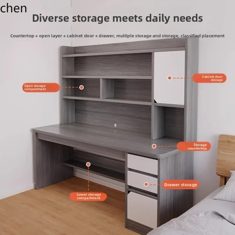 H1  Bookshelf Integrated  Student Bedroom Home Computer  Simple Rental House Minimalist Modern