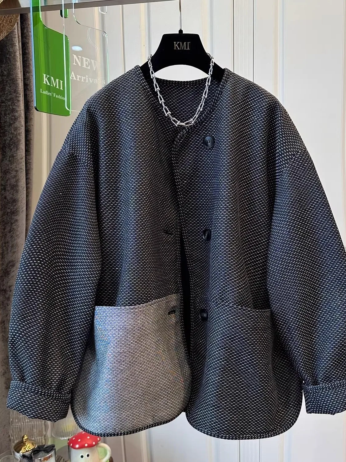 

Свободный пиджак на одной пуговице для мужчин и женщин, большие размеры, весна-осень, дизайн с цветовыми блоками, повседневная верхняя одежда