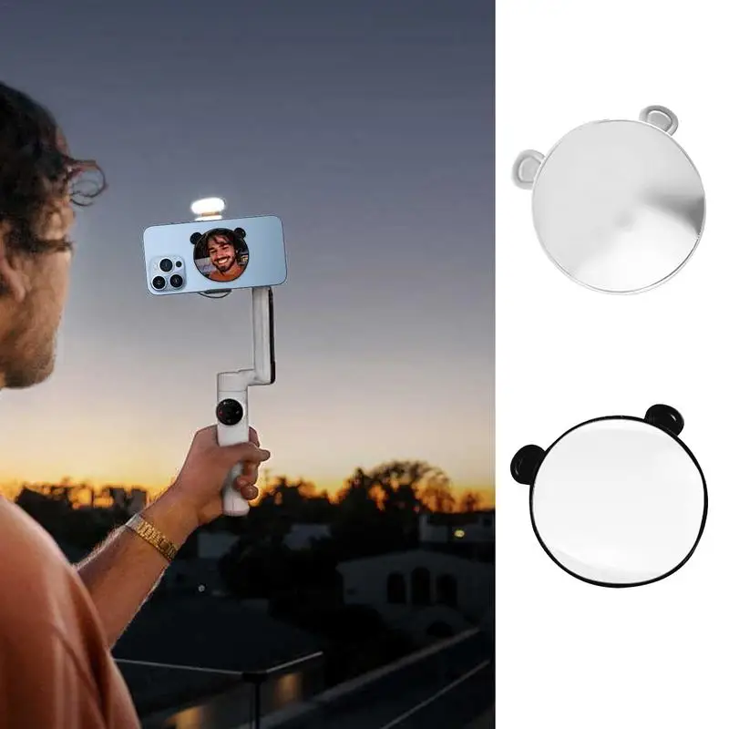 Magnetic Selfie Mirrors Rear Camera Vlogging Accessory HD Reflective Glass Rear-Mounted Selfie Complement Mirrors For Vlogging