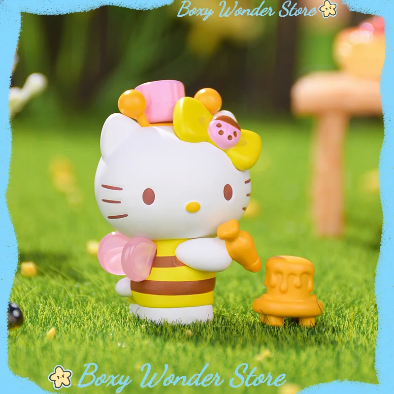 

New Product Genuine Sanrio Characters Bee Party Series Blind Box Cute Toy Figurines Desktop Ornament Decorations Girl Gift