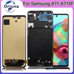 AMOLED Display Screen For Samsung Galaxy A71 A715 LCD Display Touch Screen with Frame for Samsung A71 A715F A715F SM-A715F/DS