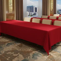 Big red wedding tablecloth tea table tablecloth thickened fabric rectangular festive party table cloth coffee table cover