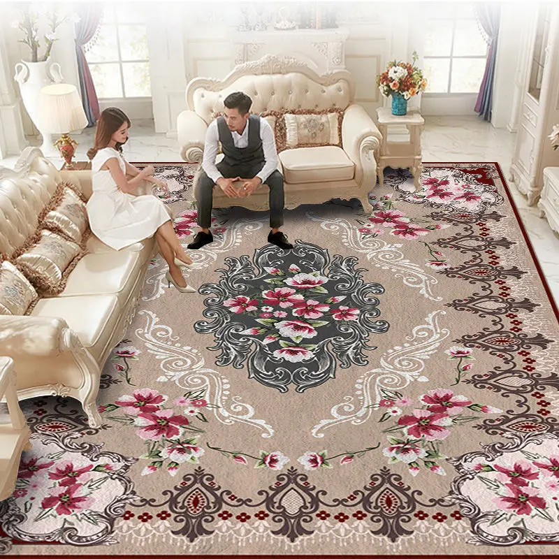 European Style Large Area Carpet Living Room Rugs Home Decor Bedroom Beside Area Rug Non-slip Floor Mat Hallway Carpets Luxury