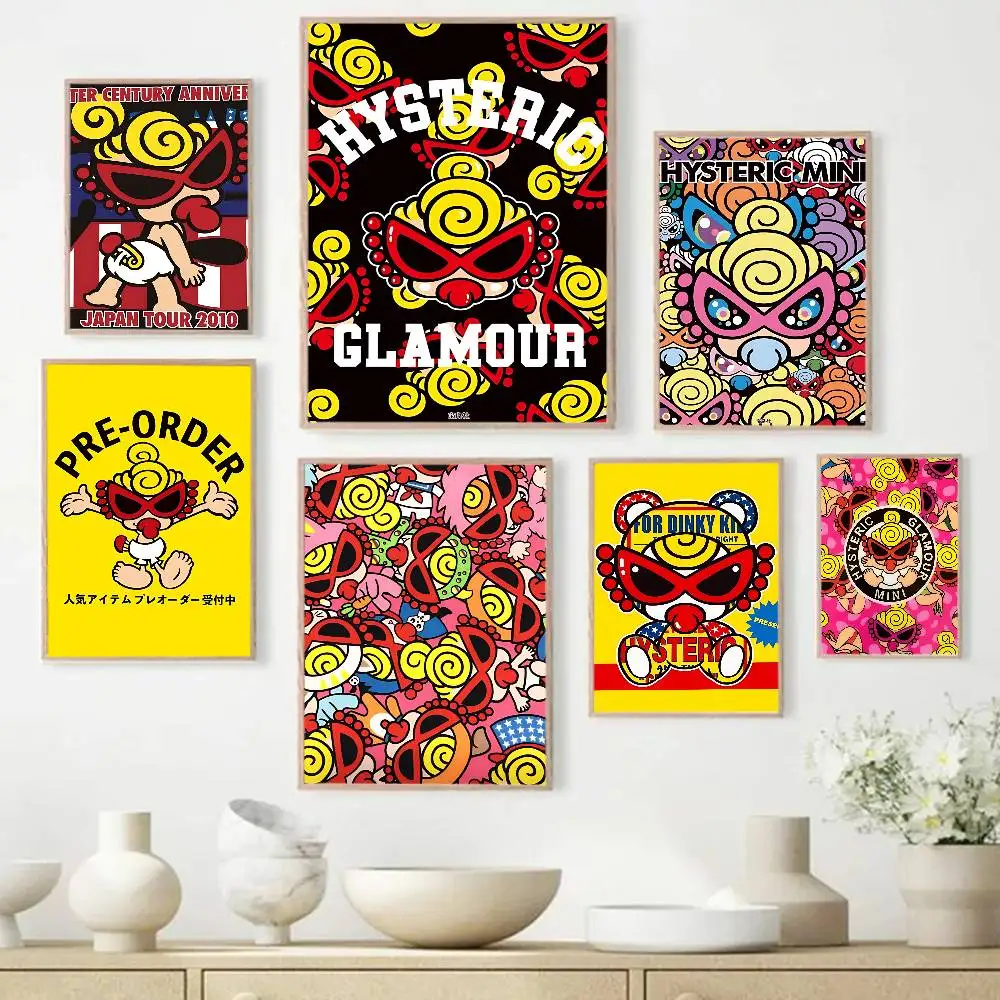 Cute luxurious H-hysteric LOGO M-mini Classic Movie Posters HD Quality Poster Wall Art Painting Study Nordic Home Decor