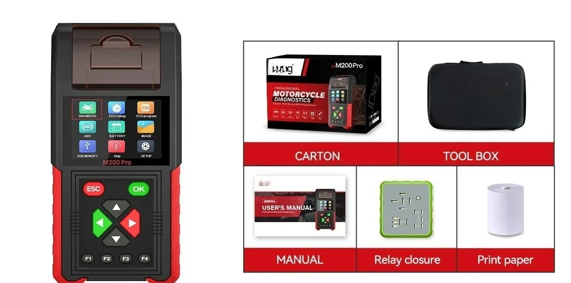 

M200 Standard Edition Handheld Motorcycle Scanner Battery Tester