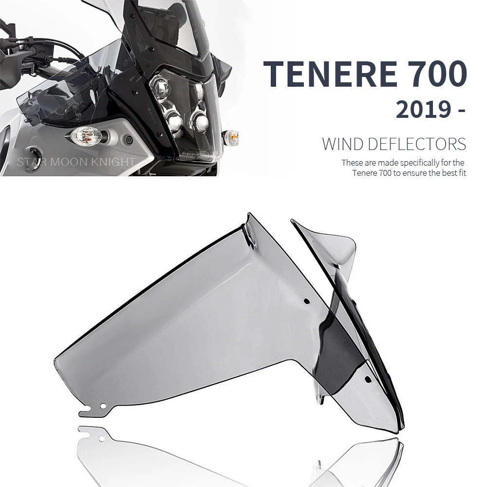 

For Yamaha Tenere 700 TENERE700 XTZ XT700Z T700 T7 Motorcycle Side Windshield Windscreen Handshield Handle Bar Wind Deflector