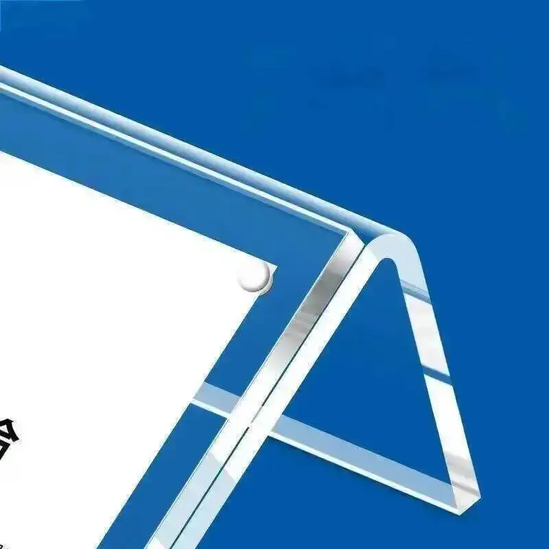 6x9cm L Shape Magnetic Acrylic Sign Holder Display Stand Products Name Card Holder Menu Bread Price List Label Card Tags