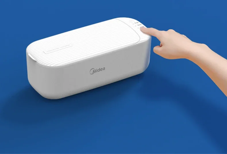 Midea-Mini máquina de limpieza ultrasónica para el hogar, limpiador automático de joyas, aparatos, estuche para lentes de contacto, instrumento