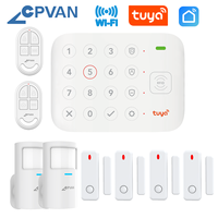 CPVAN Smart Security Panel Home Alarm System WIFI 4G Kaypad Alarm Kit built-in 1500mAh battry Support Tuya/Smart Life control