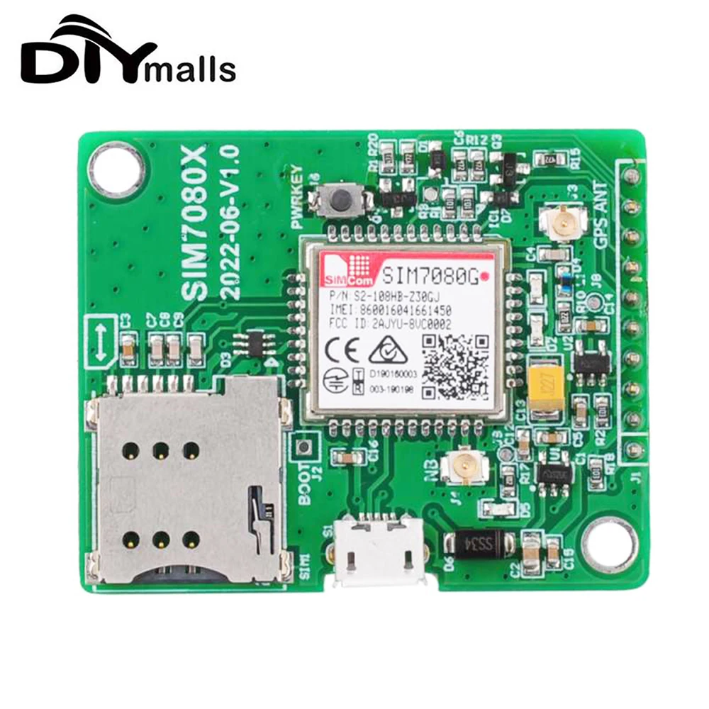 

SIM7080G LTE CAT-M NB-IoT Breakout Board Multi-Band with Power Saving Mode(PSM) eDRX compatible with SIM868