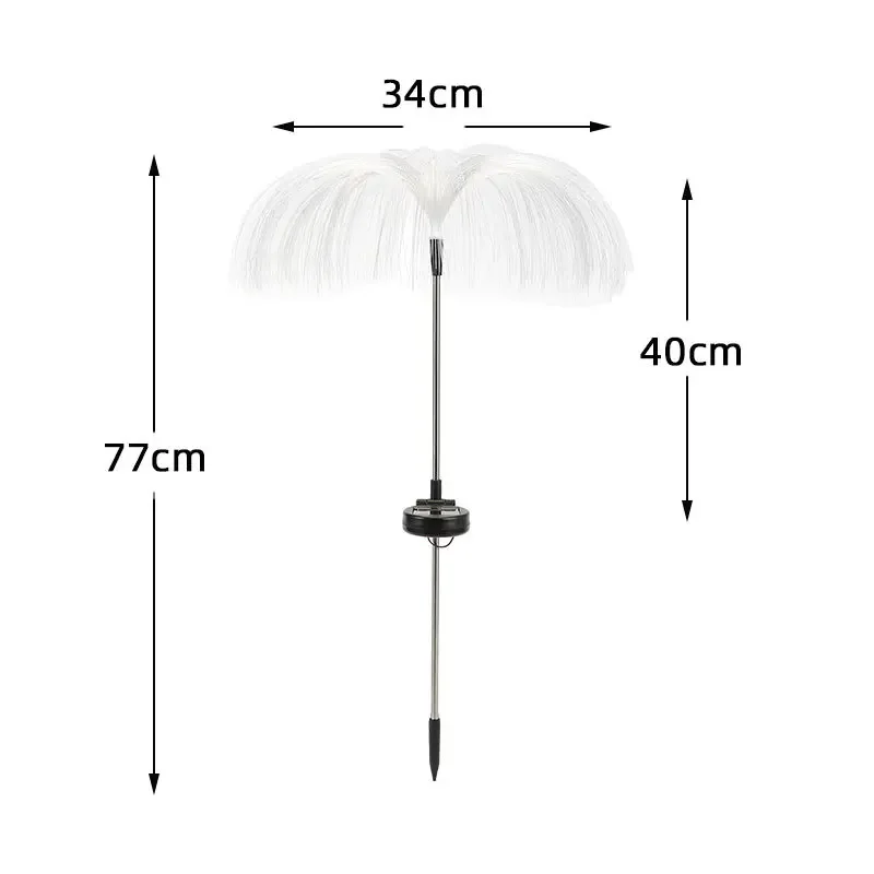 Creativiteit Solar Light Fiber Optic Kwal Lamp Tuin Sfeer Decoratie Led Tuinlantaarn Outdoor Waterdichte Gazonlampen