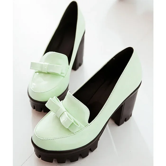 Lolita Lady Maid Uniform Leistung Runder Kopf Dicker High Heel Schuh Cosplay Schuhe Anime Schuhe