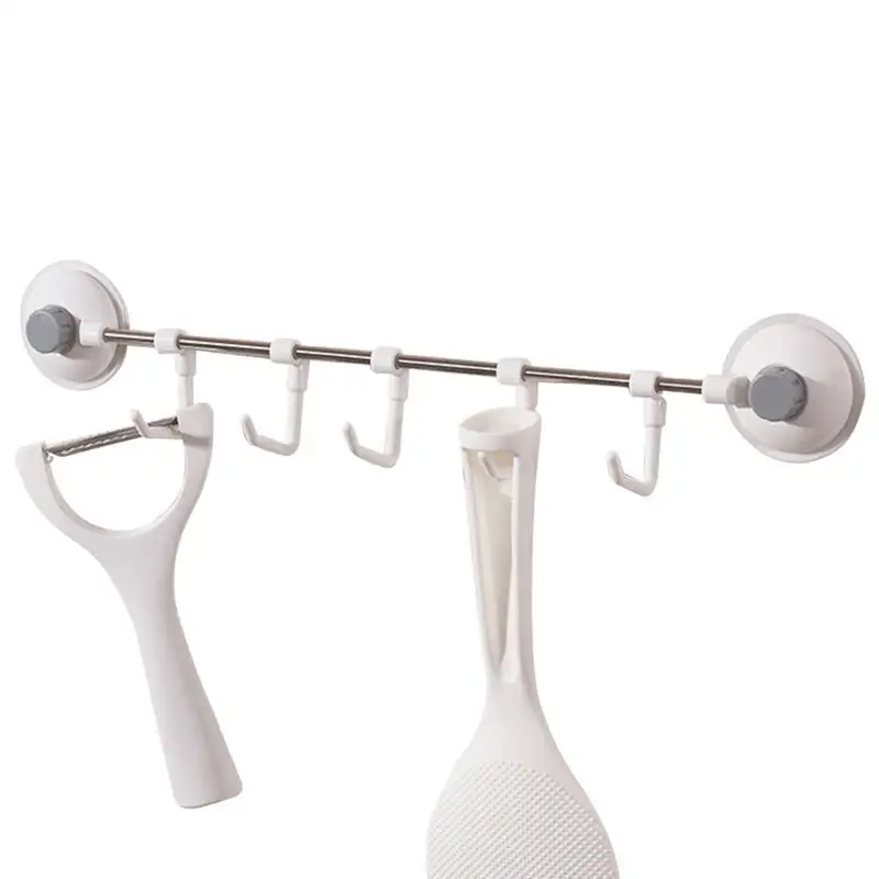 door hooks non perforated bathroom hooks bedroom storage clothes hanger hooks wall clothes hook Adjustable Row Hook Towel Hooks