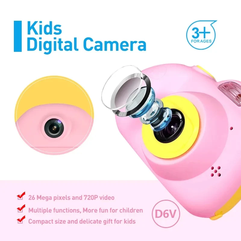 Cámara de vídeo Digital HD para niños pequeños, Mini cámara de Selfie de 1080P, grabadora de vídeo de Navidad y cumpleaños, juguetes para niños