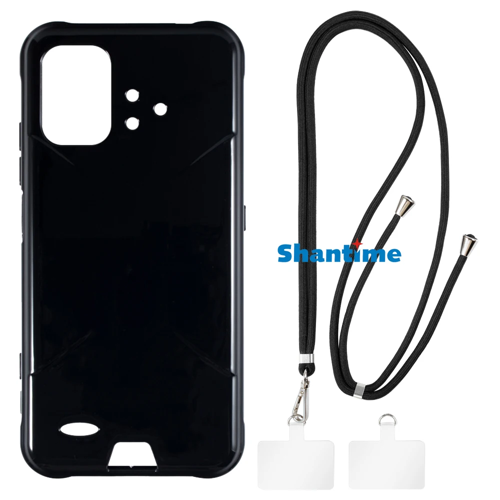 Suitable for Umidigi Bison X20 4G Case + Ajustable Neck/Crossbody Lanyards and Spacers, Silicone TPU Cover