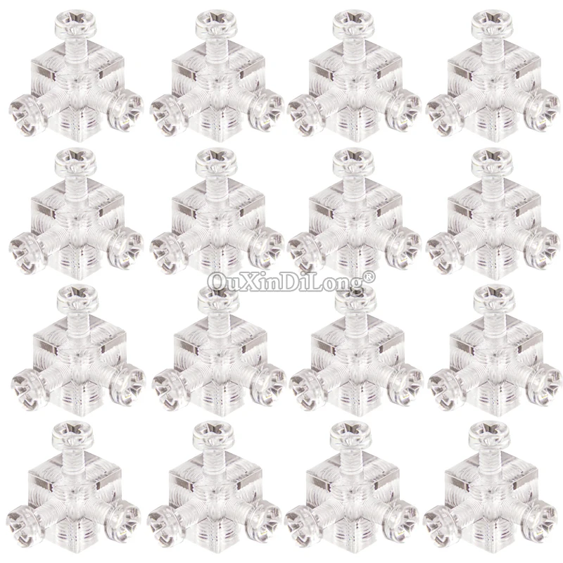 

HOT 200PCS Transparent Acrylic Six Sided Fixed Block Connection Clear Cubes Chassis Components for Electric Stoves Square Dishes