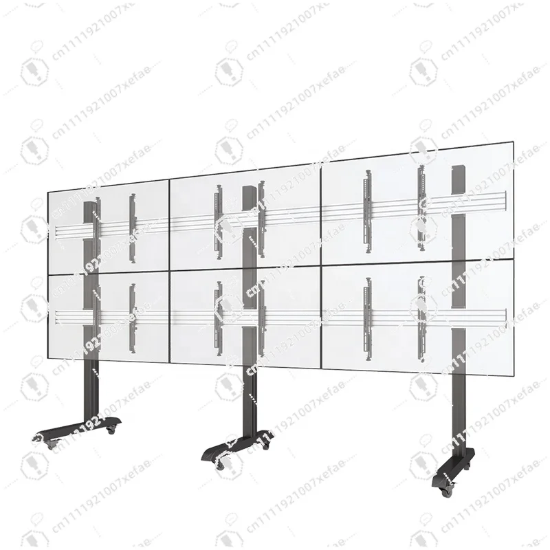 3X2 TV Cart with Stand Mobile TV Stand Rolling TV Trolley for Living Room