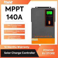 PowMr 48V 140A MPPT Solar Charge Controller Solar Battery Regulator Max PV Input 500V For 48V Lead-Acid and Lithium Batteries