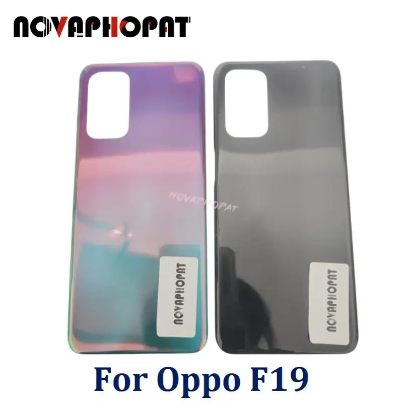 Novaphopat-cubierta de la puerta de la batería para Oppo F19 5G / F19 4G CPH2219, carcasa trasera