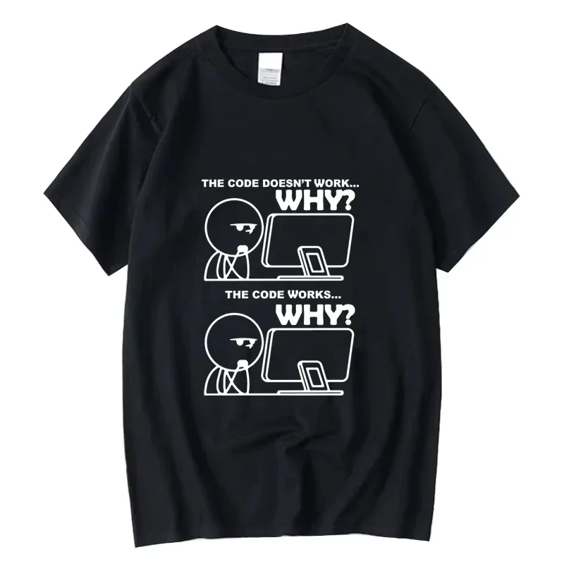 Men's Laughing Pattern T-shirt - 100% cotton printed, loose-fitting, comfortable, versatile and trendy short-sleeved T-shirt
