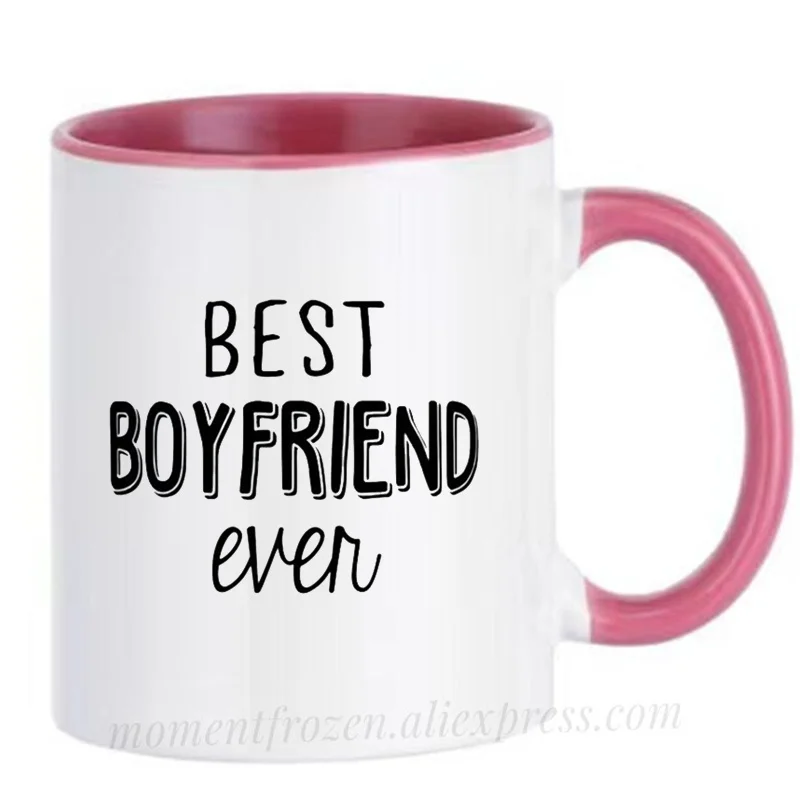 Best Boyfriend Coffee Mugs With Handles Ceramic Husband Cup Drinkware Teaware Tableware Coffeeware Lover Couples Valentines Gift