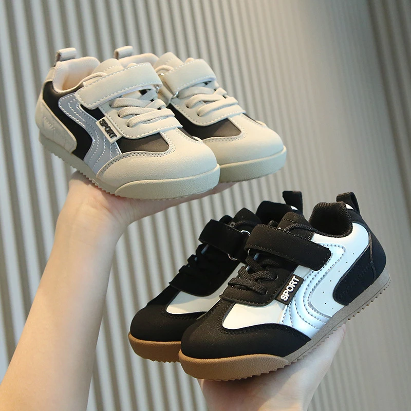 Spring Children Casual Shoes Korean Style Boys Sneakers Girls Skate Shoes Soft Sole Breathable Non Slip Lightweight Comfortable
