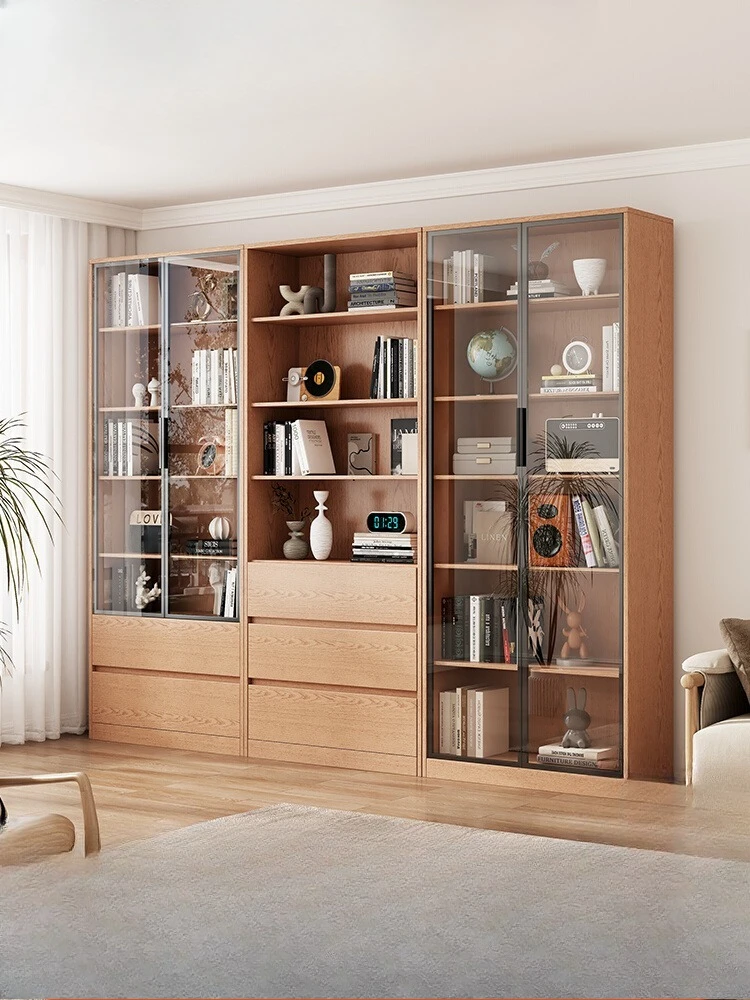 

Solid wood bookcase locker integrated household