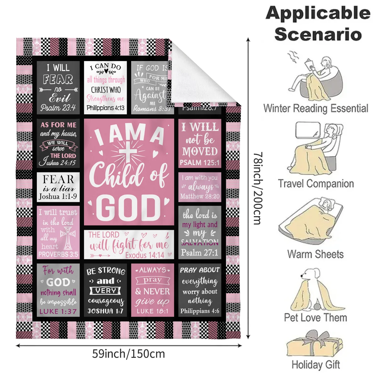 Bible Scripture Inspirational Blanket