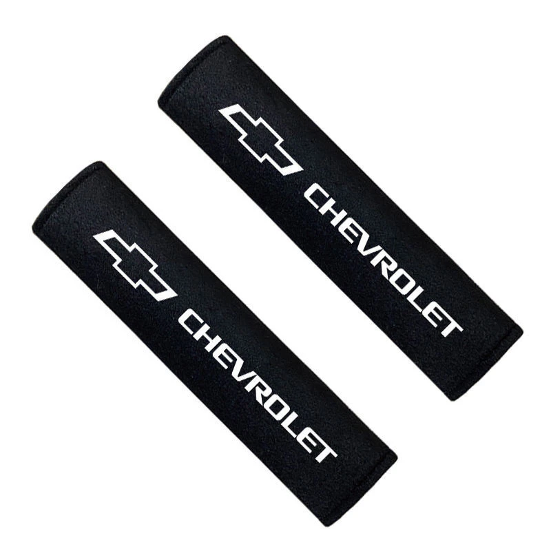 Car Logo Safety Belt Pad Adjustable Seat Belt Cover Shoulder Strap Covers For Chevrolet Camaro Malibu Trax Blazer Tahoe Suburban