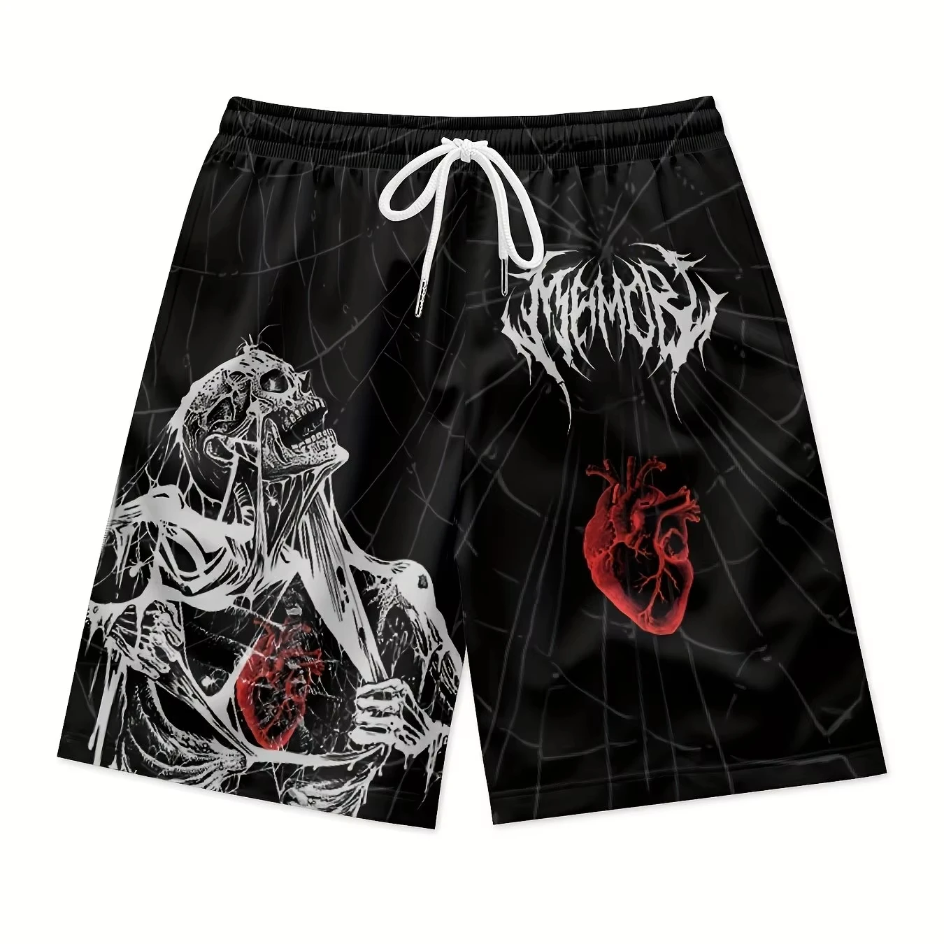 2026 Summer Fashion New Style  Men's 3D Print Beach Shorts Y2K Oversized Casual Pants Suitable for D