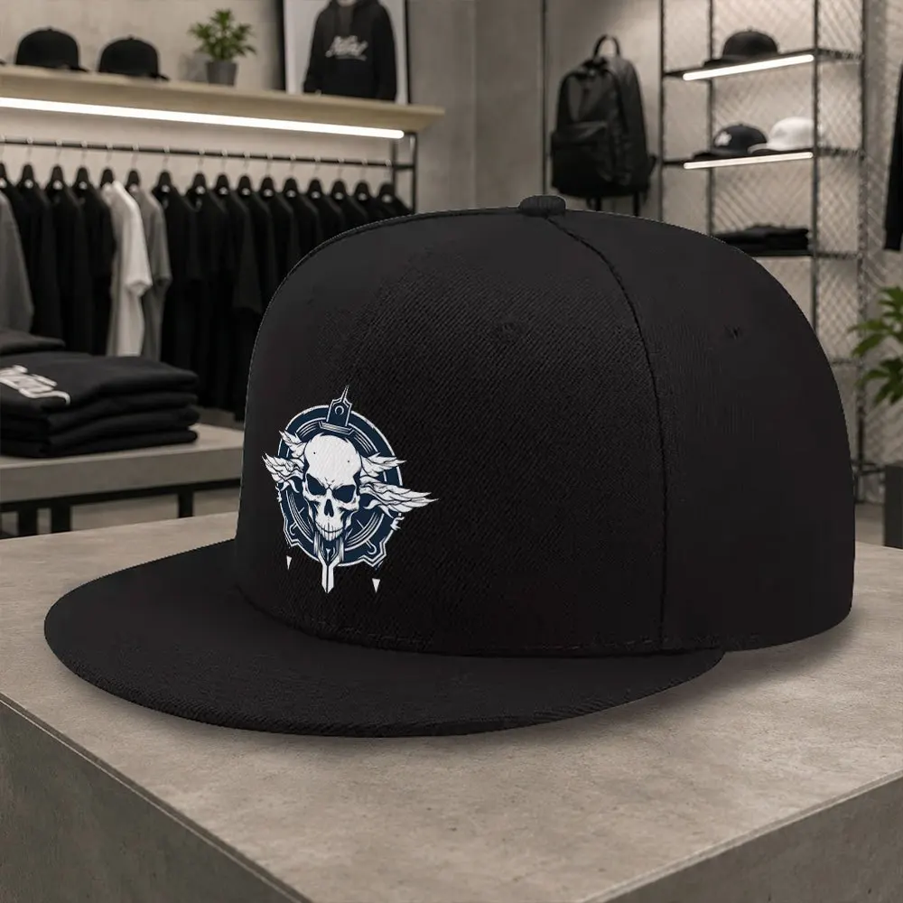 Neue Flügel-Totenkopf-Baseballkappe mit flachem Schirm, Unisex, Hip-Hop-Mütze, Dad Hat, geeignet für Kurztrips und den täglichen Gebrauch zu Hause